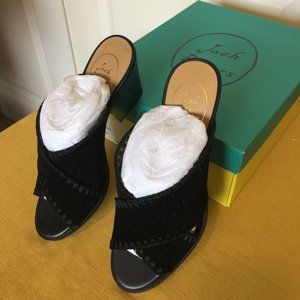 Jack Rogers Blakely Black Suede Sandal